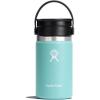 imageHYDRO FLASK Wide Mouth leakproof insulated stainless steel hot water bottle mug with sip lid for hot drinks tea coffee on the go to work school car travel and sportsDew Blue