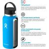 imageHYDRO FLASK Wide Mouth leakproof insulated stainless steel hot water bottle mug with sip lid for hot drinks tea coffee on the go to work school car travel and sportsStone Gray
