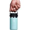 imageHYDRO FLASK Wide Mouth leakproof insulated stainless steel hot water bottle mug with sip lid for hot drinks tea coffee on the go to work school car travel and sportsDew Blue