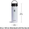 imageHYDRO FLASK Wide Mouth leakproof insulated stainless steel hot water bottle mug with sip lid for hot drinks tea coffee on the go to work school car travel and sportsWhite