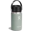 imageHydro Flask 12 oz Wide Mouth Bottle with Flex Sip Lid WhiteAgave Green