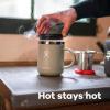 imageHydro Flask Insulated Mug for Coffee Tea Hot Chocolate  LeakResistant Lid Keeps Drinks HotFossil