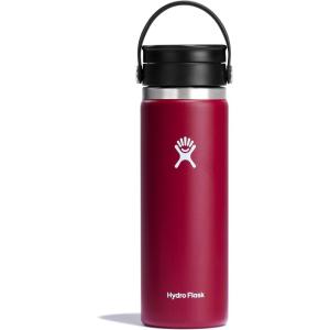 imageHYDRO FLASK Wide Mouth leakproof insulated stainless steel hot water bottle mug with sip lid for hot drinks tea coffee on the go to work school car travel and sportsBerry Red