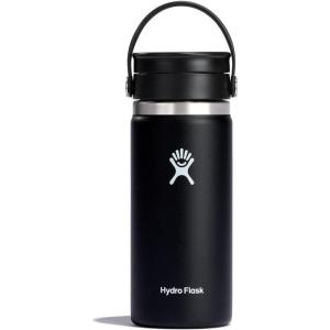 imageHYDRO FLASK Wide Mouth leakproof insulated stainless steel hot water bottle mug with sip lid for hot drinks tea coffee on the go to work school car travel and sportsBlack