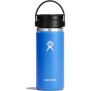imageHYDRO FLASK Wide Mouth leakproof insulated stainless steel hot water bottle mug with sip lid for hot drinks tea coffee on the go to work school car travel and sportsCascade Blue