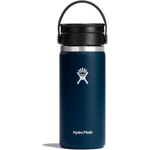 imageHYDRO FLASK Wide Mouth leakproof insulated stainless steel hot water bottle mug with sip lid for hot drinks tea coffee on the go to work school car travel and sportsIndigo Blue