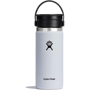 imageHYDRO FLASK Wide Mouth leakproof insulated stainless steel hot water bottle mug with sip lid for hot drinks tea coffee on the go to work school car travel and sportsWhite