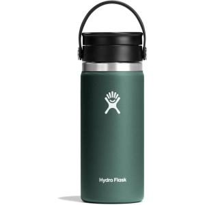 imageHYDRO FLASK Wide Mouth leakproof insulated stainless steel hot water bottle mug with sip lid for hot drinks tea coffee on the go to work school car travel and sportsFir Green