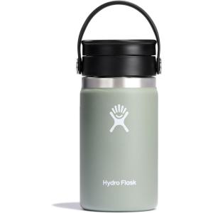 imageHydro Flask 12 oz Wide Mouth Bottle with Flex Sip Lid WhiteAgave Green