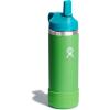 imageHYDRO FLASK Kids Water Bottle Jr Stainless Steel Insulated With Straw Cap for Water Milk Juice School Camp Sport Play and Lunch Easy to Clean LeakResistantGrass