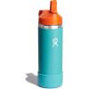 imageHYDRO FLASK Kids Water Bottle Jr Stainless Steel Insulated With Straw Cap for Water Milk Juice School Camp Sport Play and Lunch Easy to Clean LeakResistantSeaspray