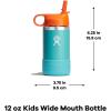 imageHYDRO FLASK Kids Water Bottle Jr Stainless Steel Insulated With Straw Cap for Water Milk Juice School Camp Sport Play and Lunch Easy to Clean LeakResistantSeaspray