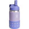 imageHYDRO FLASK Kids Water Bottle Jr Stainless Steel Insulated With Straw Cap for Water Milk Juice School Camp Sport Play and Lunch Easy to Clean LeakResistantWisteria