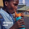 imageHYDRO FLASK Kids Water Bottle Jr Stainless Steel Insulated With Straw Cap for Water Milk Juice School Camp Sport Play and Lunch Easy to Clean LeakResistantSeaspray