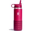 imageHYDRO FLASK Kids Water Bottle Jr Stainless Steel Insulated With Straw Cap for Water Milk Juice School Camp Sport Play and Lunch Easy to Clean LeakResistantPeony