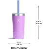imageHydro Flask Kids Tumbler Jr Stainless Steel Vacuum Insulated Tumbler Cup with Lid and Straw for Cold Water and Drinks for Sports School Camp LunchSeaspray
