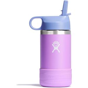 imageHYDRO FLASK Kids Water Bottle Jr Stainless Steel Insulated With Straw Cap for Water Milk Juice School Camp Sport Play and Lunch Easy to Clean LeakResistantAnemone