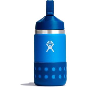 imageHYDRO FLASK Kids Water Bottle Jr Stainless Steel Insulated With Straw Cap for Water Milk Juice School Camp Sport Play and Lunch Easy to Clean LeakResistantLake