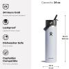 imageHYDRO FLASK Wide Mouth vacuum insulated stainless steel water bottle with leakproof closeable straw lid for cold water drinks sports travel car and schoolWinter Night