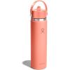 imageHYDRO FLASK Wide Mouth vacuum insulated stainless steel water bottle with leakproof closeable straw lid for cold water drinks sports travel car and schoolSunglow