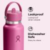 imageHYDRO FLASK Wide Mouth vacuum insulated stainless steel water bottle with leakproof closeable straw lid for cold water drinks sports travel car and schoolReef