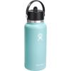 imageHYDRO FLASK Wide Mouth vacuum insulated stainless steel water bottle with leakproof closeable straw lid for cold water drinks sports travel car and schoolDew