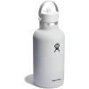 imageHYDRO FLASK Wide Mouth vacuum insulated stainless steel water bottle with leakproof closeable straw lid for cold water drinks sports travel car and schoolWhite