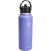 imageHYDRO FLASK Wide Mouth vacuum insulated stainless steel water bottle with leakproof closeable straw lid for cold water drinks sports travel car and schoolLupine