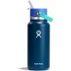 imageHYDRO FLASK Wide Mouth vacuum insulated stainless steel water bottle with leakproof closeable straw lid for cold water drinks sports travel car and schoolWinter Night