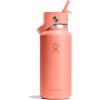 imageHYDRO FLASK Wide Mouth vacuum insulated stainless steel water bottle with leakproof closeable straw lid for cold water drinks sports travel car and schoolSunglow