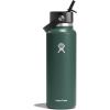 imageHYDRO FLASK Wide Mouth vacuum insulated stainless steel water bottle with leakproof closeable straw lid for cold water drinks sports travel car and schoolFir