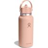 imageHYDRO FLASK Wide Mouth vacuum insulated stainless steel water bottle with leakproof closeable straw lid for cold water drinks sports travel car and schoolSeacliff