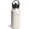 imageHYDRO FLASK Wide Mouth vacuum insulated stainless steel water bottle with leakproof closeable straw lid for cold water drinks sports travel car and schoolIvory