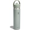 imageHYDRO FLASK Wide Mouth vacuum insulated stainless steel water bottle with leakproof closeable straw lid for cold water drinks sports travel car and schoolAgave