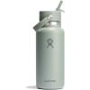 imageHYDRO FLASK Wide Mouth vacuum insulated stainless steel water bottle with leakproof closeable straw lid for cold water drinks sports travel car and schoolAgave