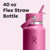 imageHYDRO FLASK Wide Mouth vacuum insulated stainless steel water bottle with leakproof closeable straw lid for cold water drinks sports travel car and schoolReef