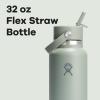 imageHYDRO FLASK Wide Mouth vacuum insulated stainless steel water bottle with leakproof closeable straw lid for cold water drinks sports travel car and schoolAgave