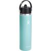 imageHYDRO FLASK Wide Mouth vacuum insulated stainless steel water bottle with leakproof closeable straw lid for cold water drinks sports travel car and schoolDew