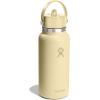 imageHYDRO FLASK Wide Mouth vacuum insulated stainless steel water bottle with leakproof closeable straw lid for cold water drinks sports travel car and schoolStarlight