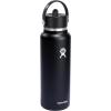 imageHYDRO FLASK Wide Mouth vacuum insulated stainless steel water bottle with leakproof closeable straw lid for cold water drinks sports travel car and schoolBlack