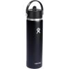 imageHYDRO FLASK Wide Mouth vacuum insulated stainless steel water bottle with leakproof closeable straw lid for cold water drinks sports travel car and schoolBlack