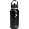 imageHYDRO FLASK Wide Mouth vacuum insulated stainless steel water bottle with leakproof closeable straw lid for cold water drinks sports travel car and schoolStone