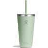 imageHydro Flask Travel Tumbler Stainless Steel Insulated Cup with Lid and Straw for Cold Water and Drinks for Sports School Work Car Travel and WeekendsAloe