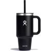 imageHydro Flask Travel Tumbler Stainless Steel Insulated Cup with Lid and Straw for Cold Water and Drinks for Sports School Work Car Travel and WeekendsBlack