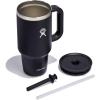 imageHydro Flask Travel Tumbler Stainless Steel Insulated Cup with Lid and Straw for Cold Water and Drinks for Sports School Work Car Travel and WeekendsBlack