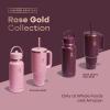 imageHydro Flask Travel Tumbler Stainless Steel Insulated Cup with Lid and Straw for Cold Water and Drinks for Sports School Work Car Travel and WeekendsBlack Cherry Rose Gold