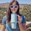 imageHydro Flask Travel Tumbler Stainless Steel Insulated Cup with Lid and Straw for Cold Water and Drinks for Sports School Work Car Travel and WeekendsDew