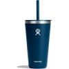 imageHydro Flask Travel Tumbler Stainless Steel Insulated Cup with Lid and Straw for Cold Water and Drinks for Sports School Work Car Travel and WeekendsIndigo