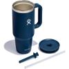 imageHydro Flask Travel Tumbler Stainless Steel Insulated Cup with Lid and Straw for Cold Water and Drinks for Sports School Work Car Travel and WeekendsIndigo