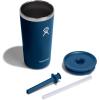 imageHydro Flask Travel Tumbler Stainless Steel Insulated Cup with Lid and Straw for Cold Water and Drinks for Sports School Work Car Travel and WeekendsIndigo